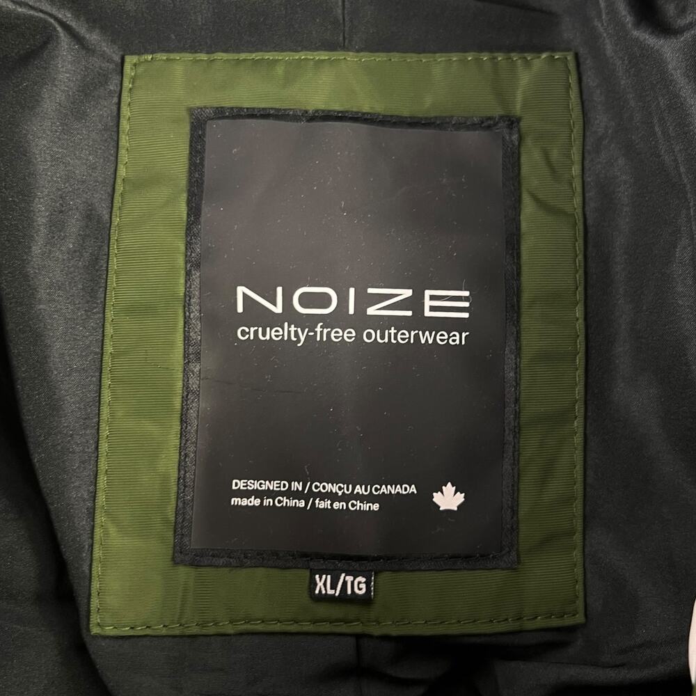 Noize Gigi Vegan Faux Fur Trim Quilted Parka in Olive Size XL NEW - Picture 6 of 7